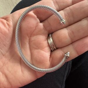 Authentic David Yurman Cable Bracelet- Silver and Gold- 3mm